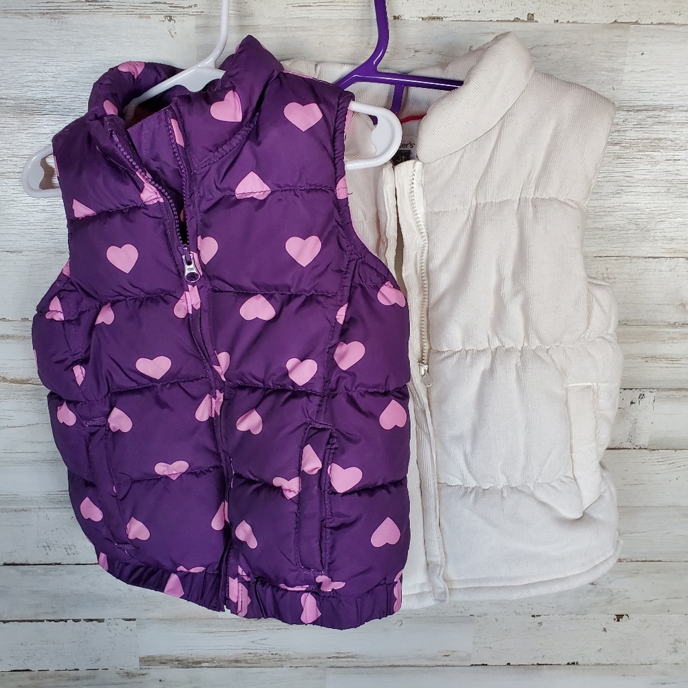 ☆3/$15☆  3T - 2 Adorable Girl's Puffy Vests